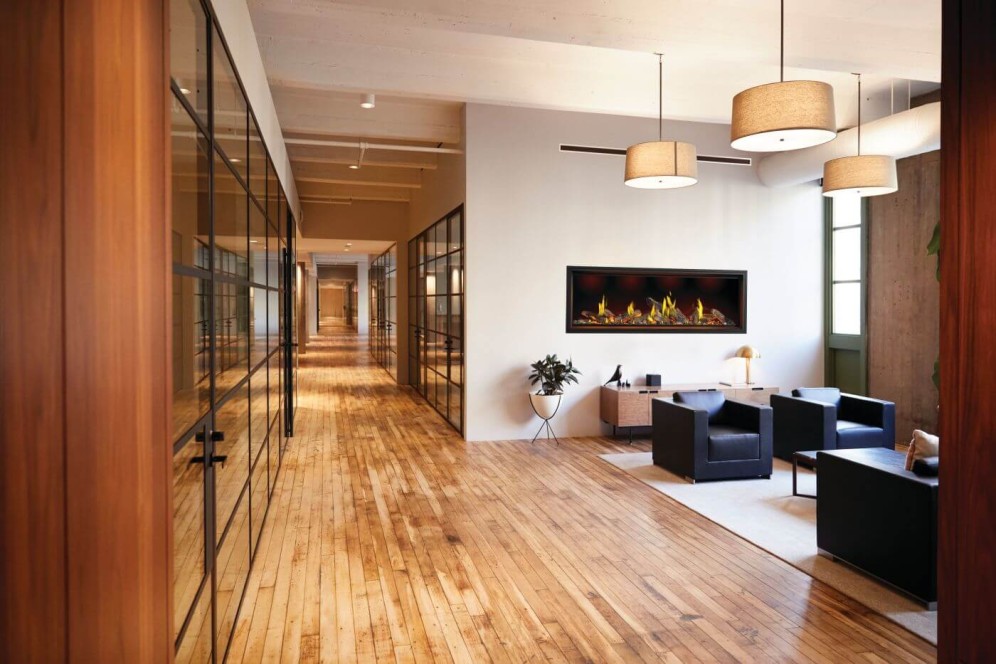 Napoleon 74 Inch Tall Linear Vector Direct Vent Electronic Ignition Gas Fireplace