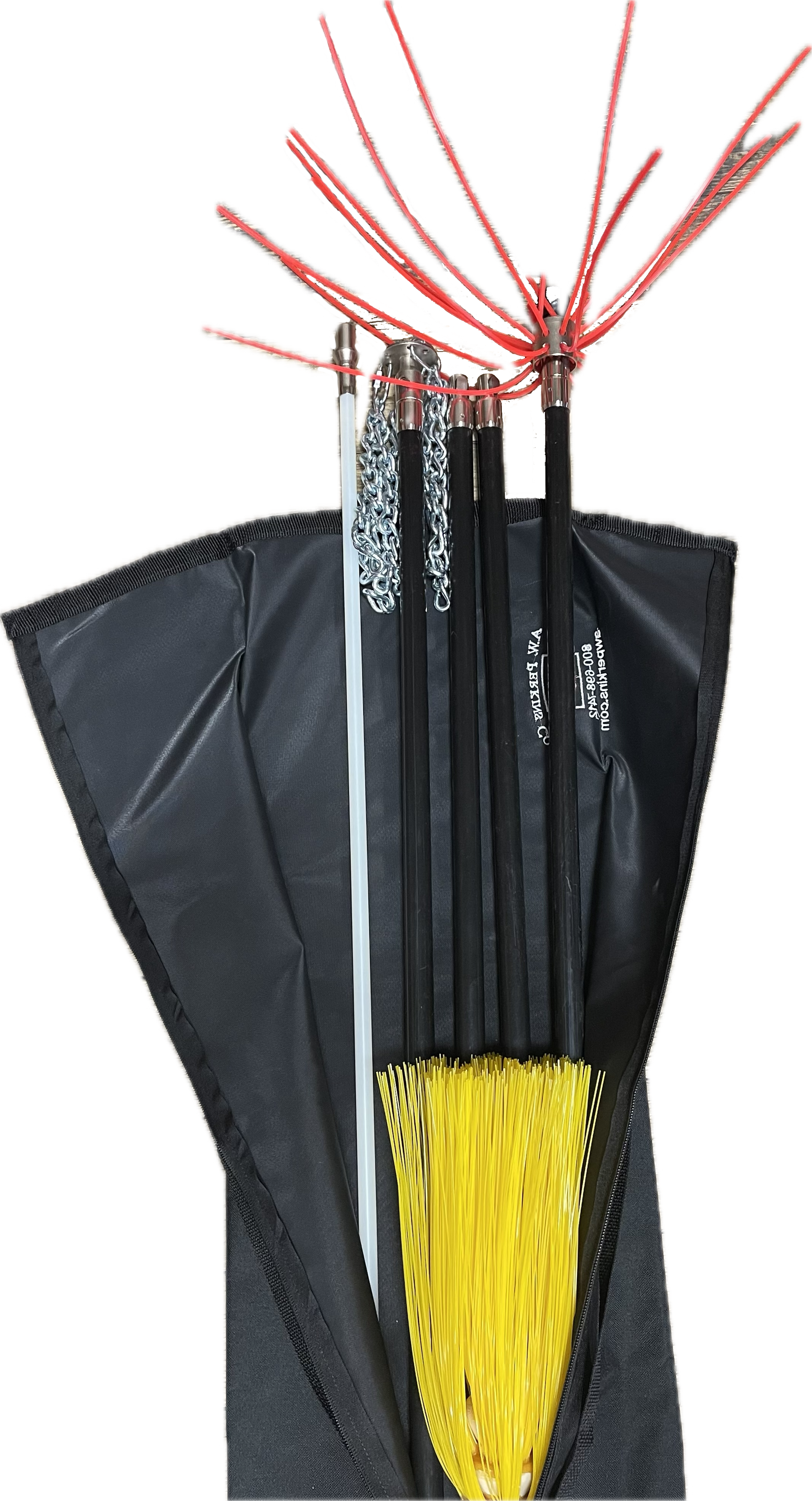 AW Perkins 54 Inch Black Nylon Open End Rod Caddy