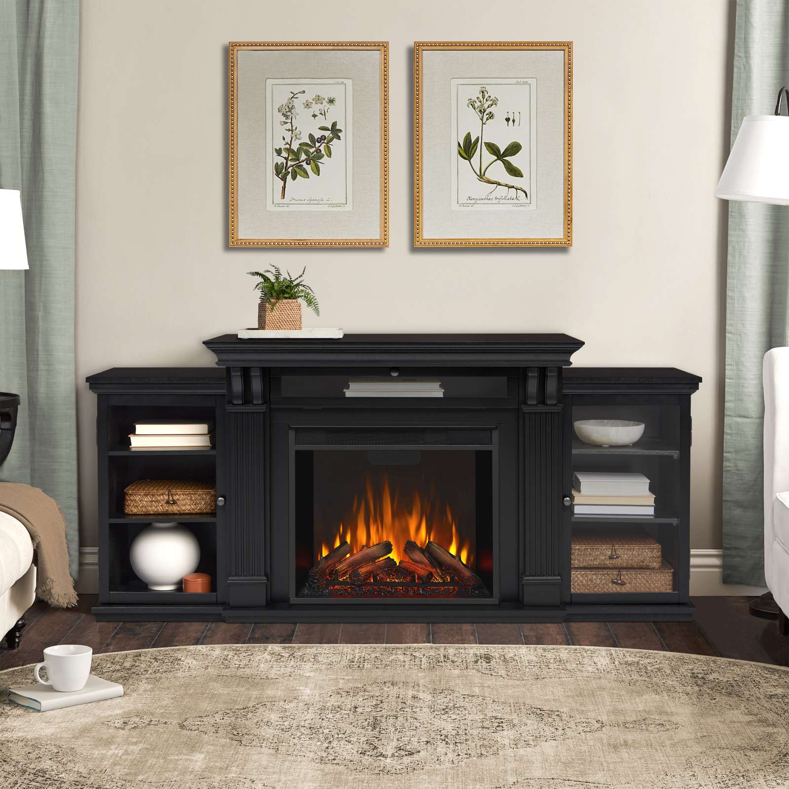 Real Flame 67 Inch Calie Electric Fireplace TV Stand
