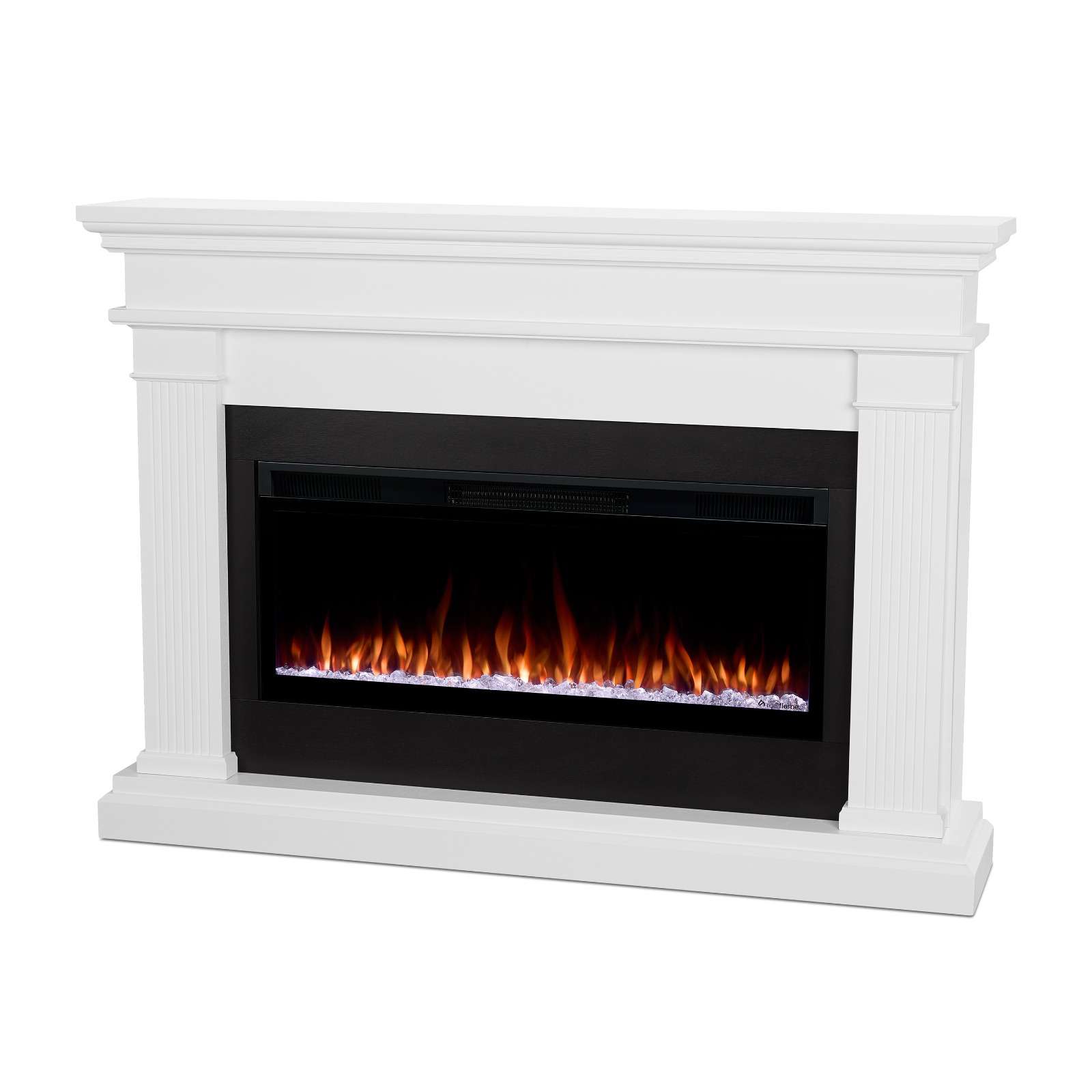 Real Flame 59 Inch Beau Landscape Smart Electric Fireplace with Mantel