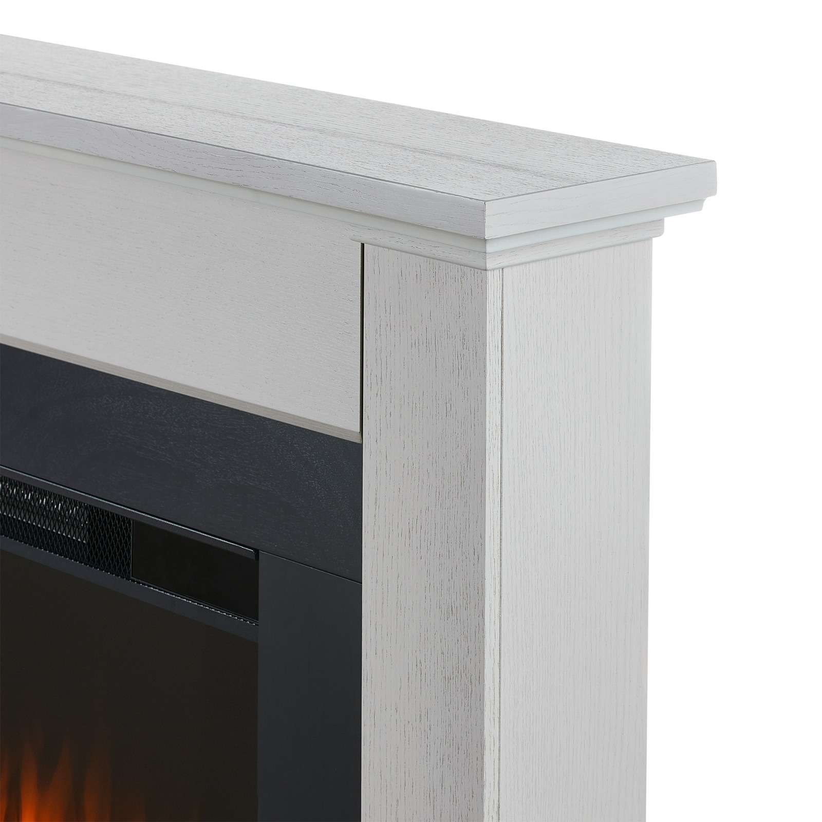 Real Flame 52 Inch Tejon Slim Electric Fireplace with Mantel