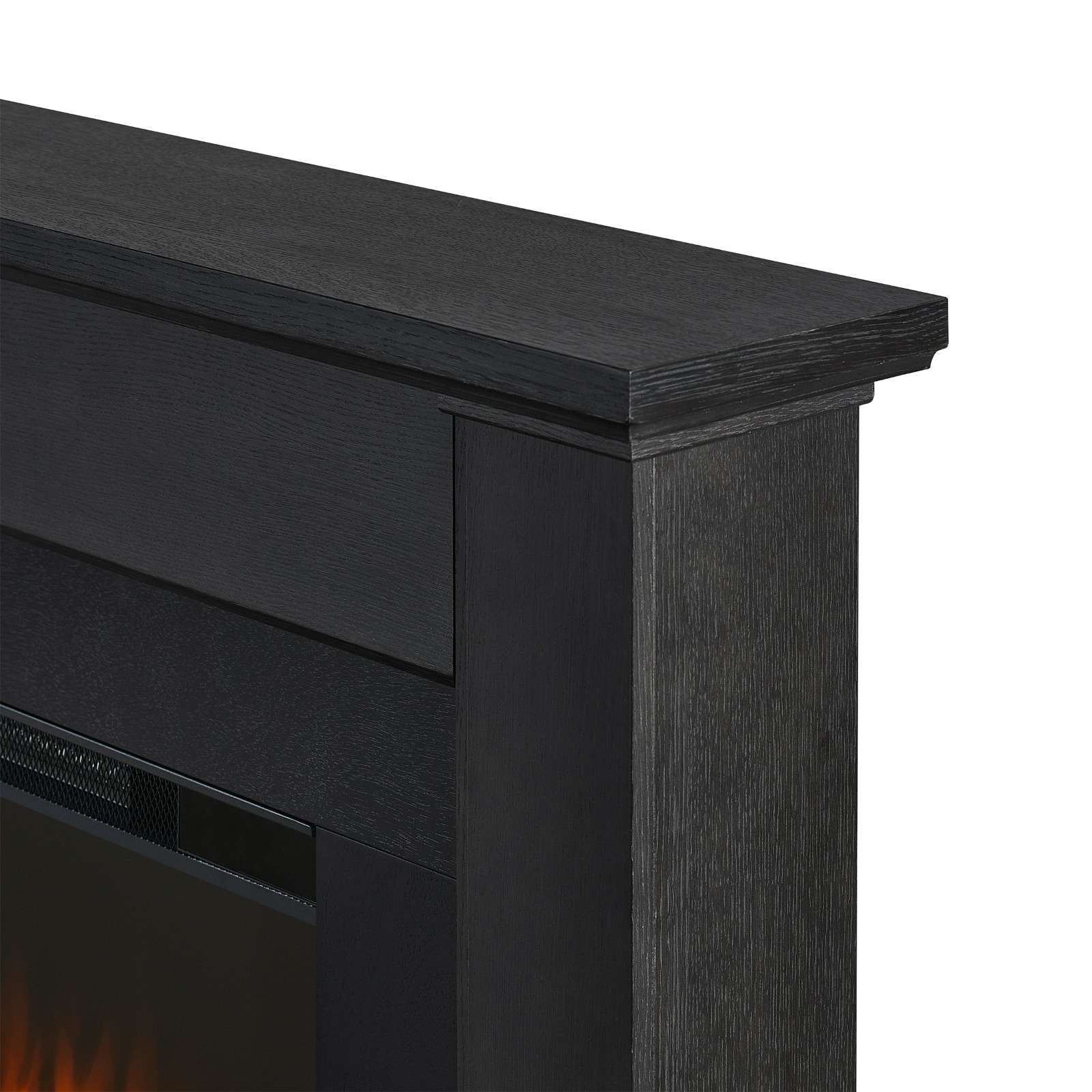 Real Flame 52 Inch Tejon Slim Electric Fireplace with Mantel