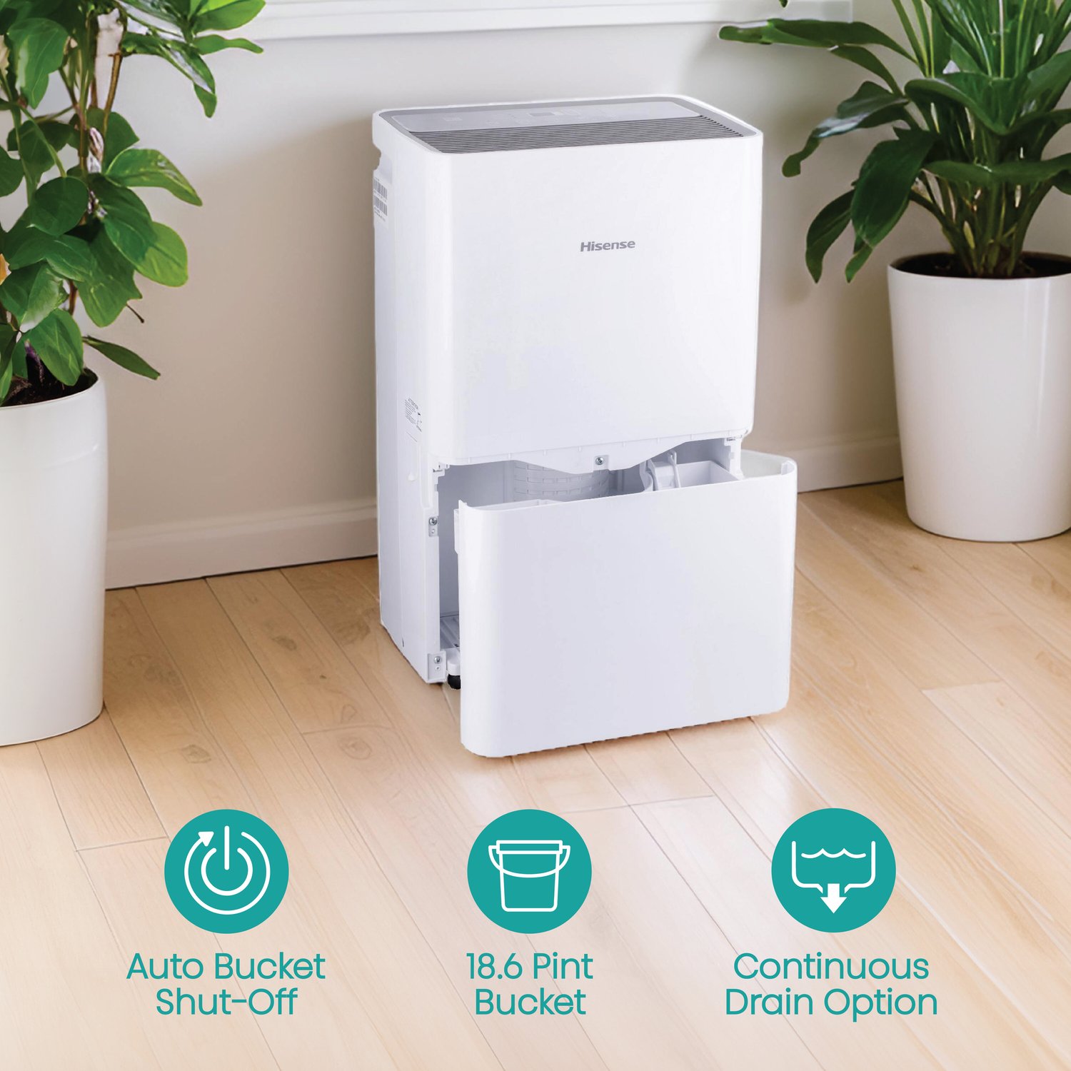 Hisense 16 Inch 50 Pint Portable Energy Star Dehumidifier