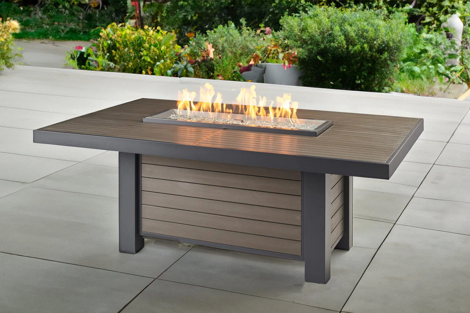 Outdoor Greatroom Company Brooks Linear Gas Fire Pit Table - Dining Height