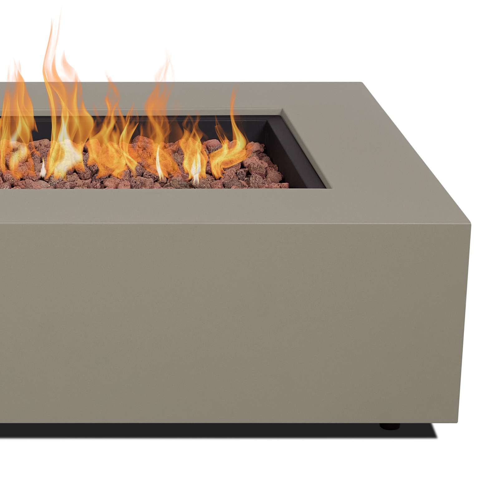 Real Flame 75 Inch Aegean Asymmetric Rectangle Propane Fire Table