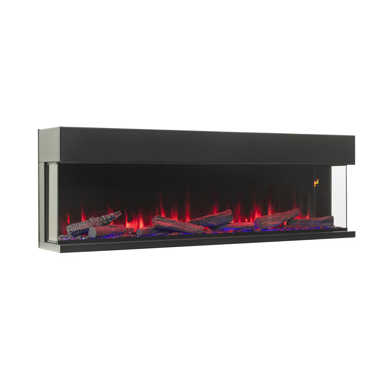 JR Home 60 Inch ActiveFlame Nook Bay Front Electric Fireplace