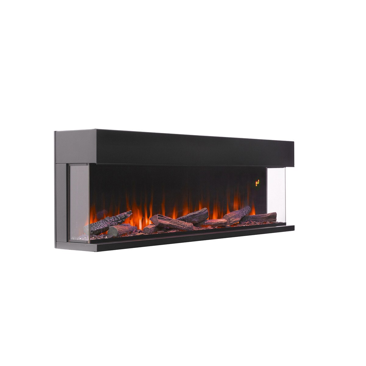 JR Home 50 Inch Paramount Crystal Edge Bay Front Wall Mount Electric Fireplace