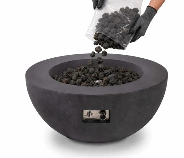 Flame Havens Black Lava Rock - 20 Pound Bag