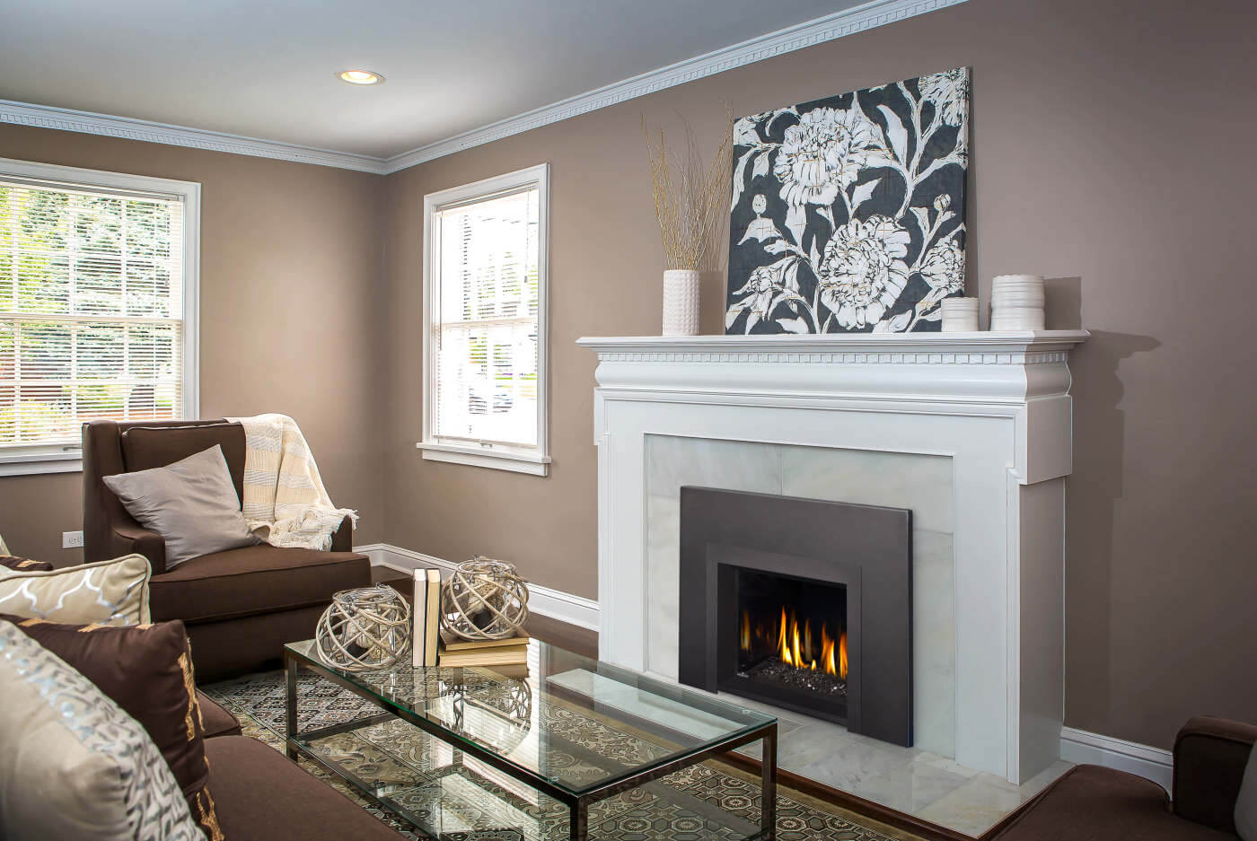 Napoleon Oakville 3 Glass Direct Vent Natural Gas Fireplace Insert - Electronic Ignition