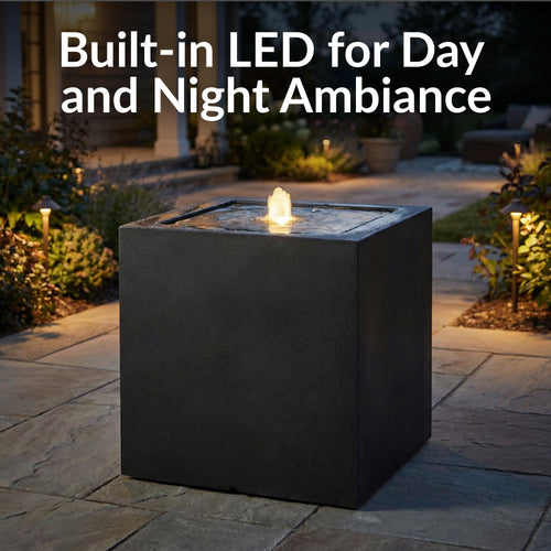 Sunnydaze Square Outdoor Bubble Fountain