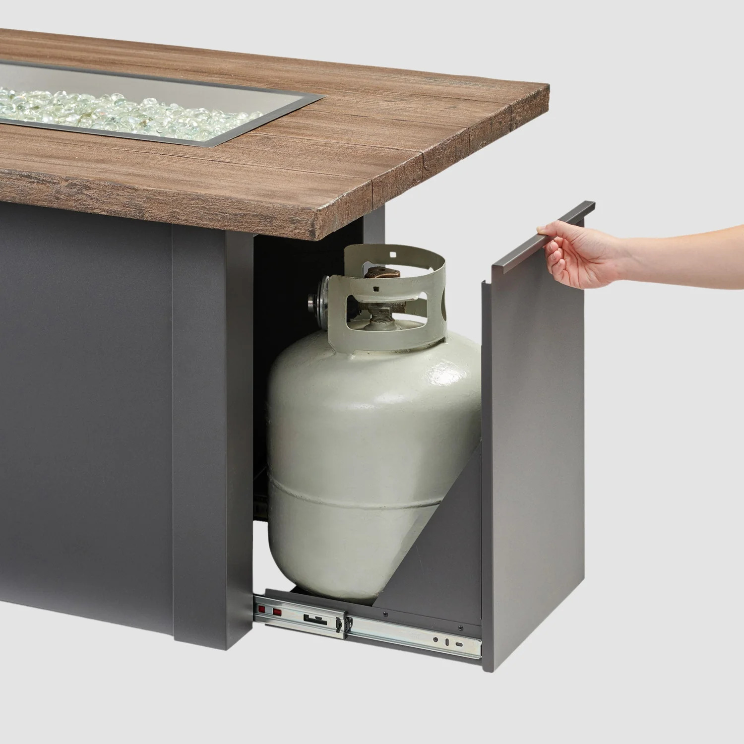 Outdoor Greatroom Company 62 Inch Linear Haven Gas Fire Pit Table - Electronic Ignition