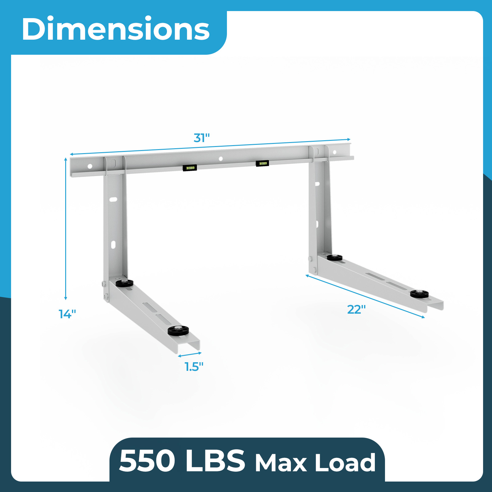 Costway Wall Mount Bracket for 12K-24K BTU Ductless Outdoor Mini Split Units