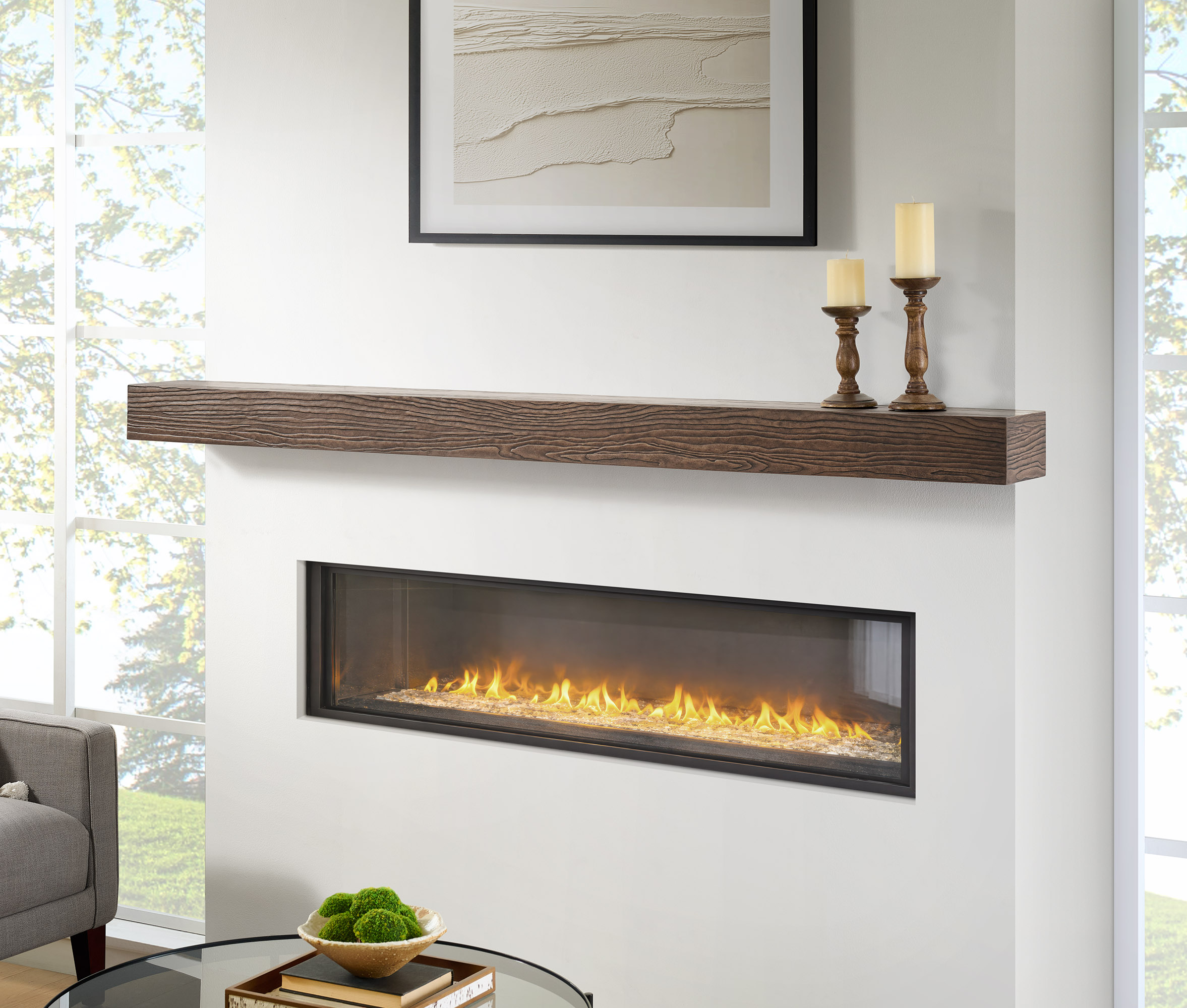 Pearl Mantels 84 Inch Zachary Non-Combustible Fireplace Mantel Shelf