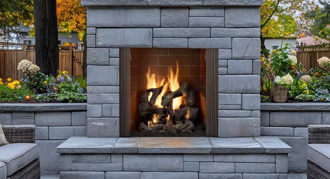 Outdoor Lifestyles 50 Inch Castlewood Outdoor Wood Burning Firebox