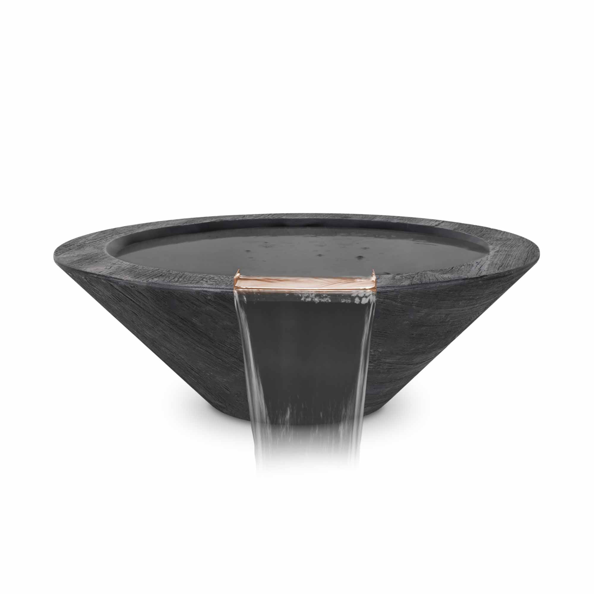 The Outdoor Plus 24 Inch Wood Grain GFRC Cazo Water Bowl