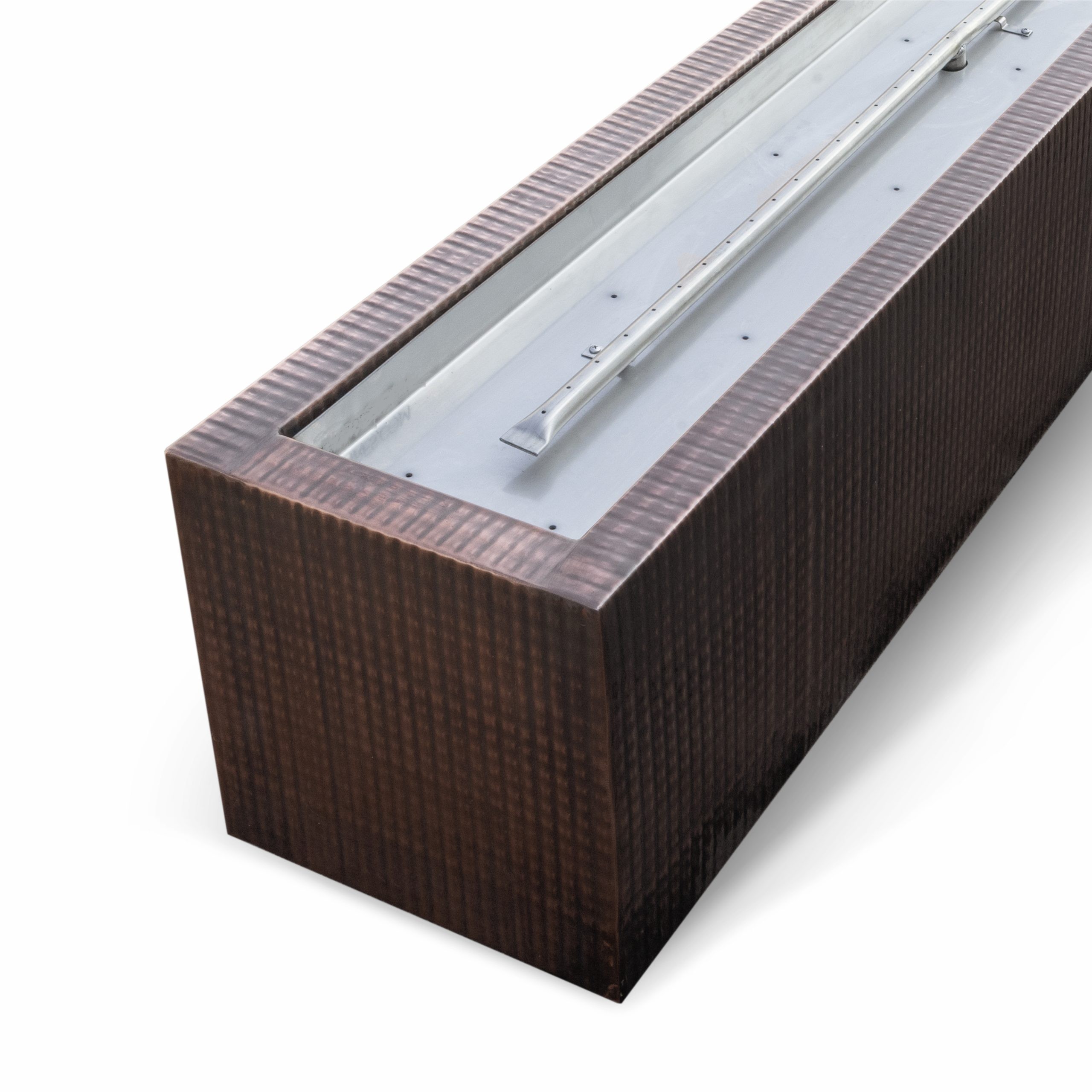 The Outdoor Plus 48 Inch Hammered Copper Eaves Gas Fire Pit