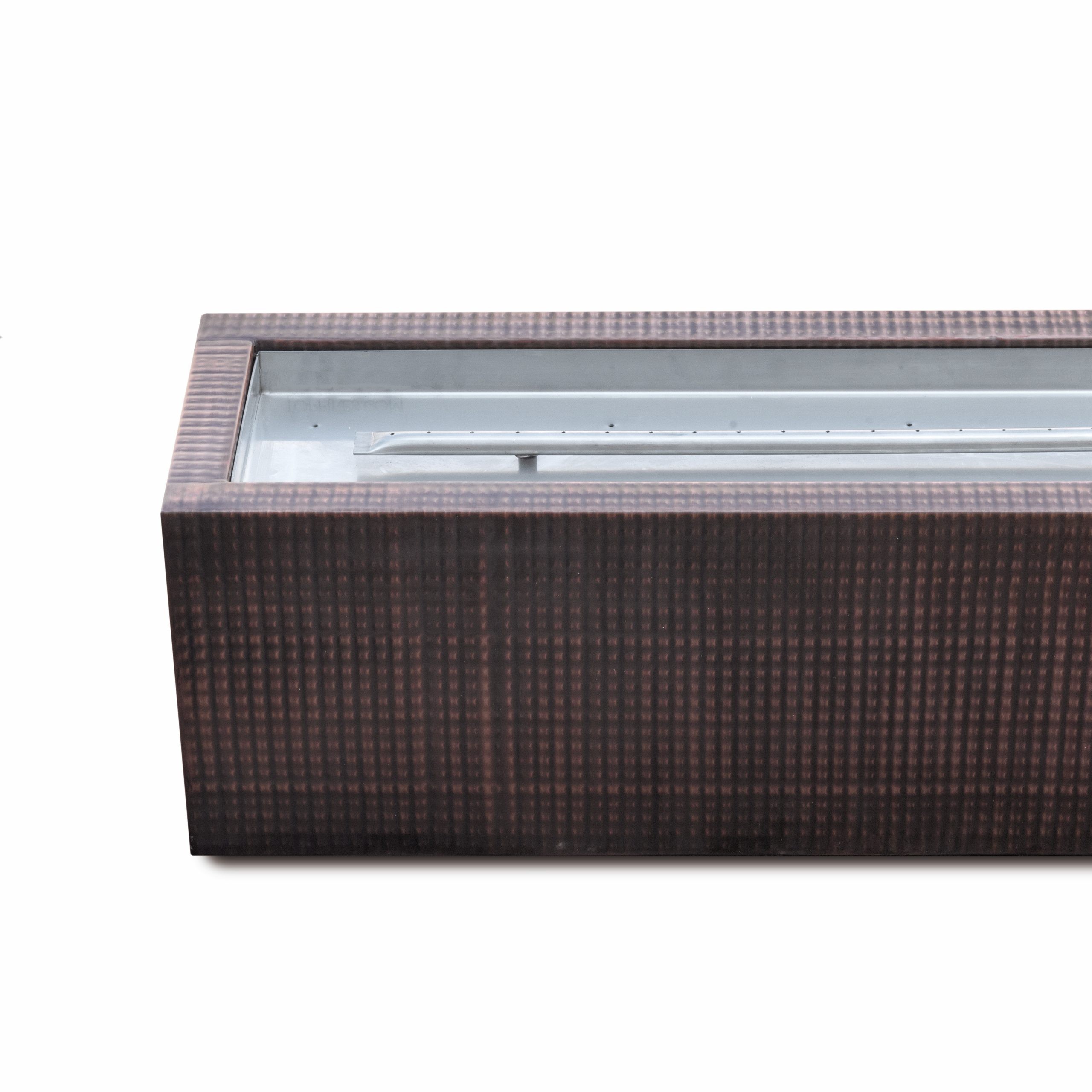 The Outdoor Plus 48 Inch Hammered Copper Eaves Gas Fire Pit