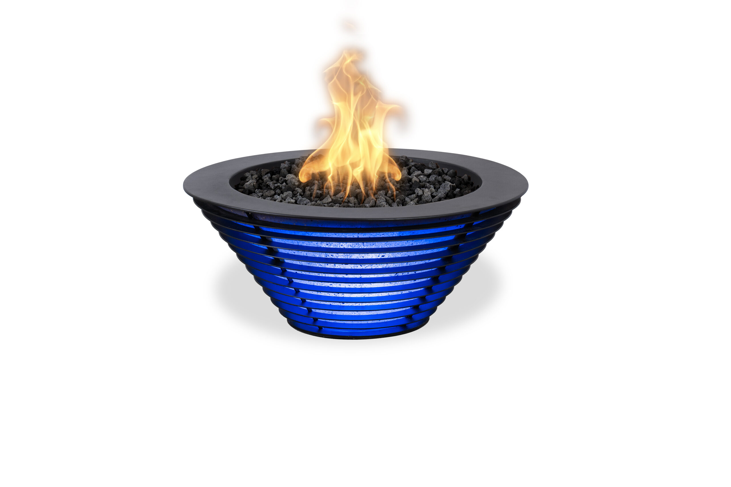 The Outdoor Plus 30 Inch Mayport Lighthouse Gas Fire Bowl with LED Lights