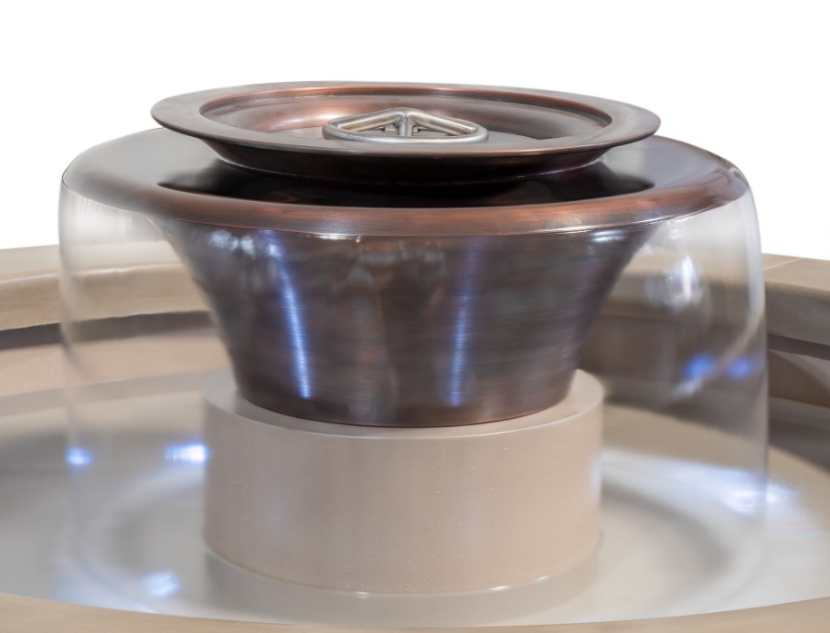 The Outdoor Plus 60 Inch Olympian Gas Fire and Water Fountain with 360 Spill Cazo Bowl