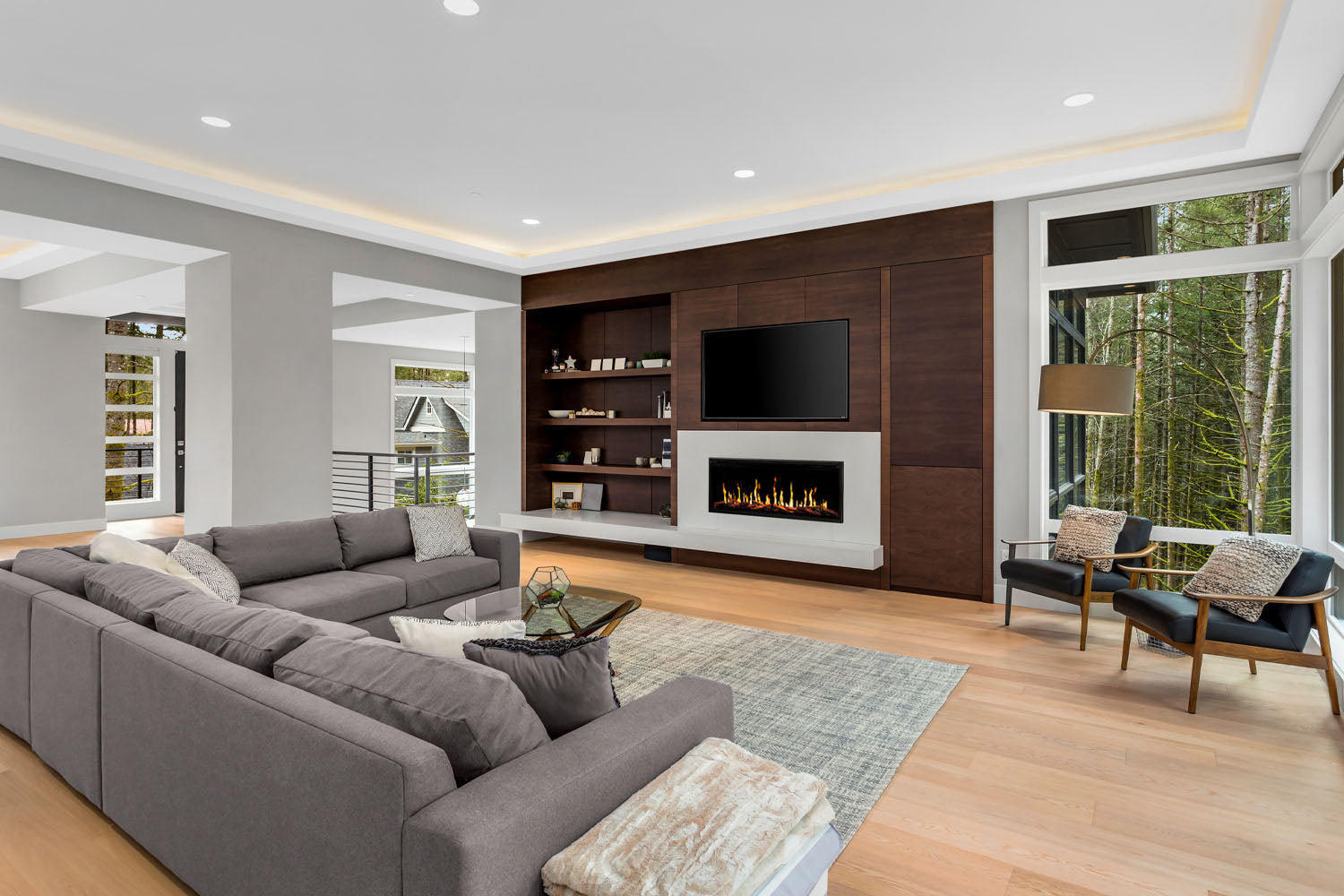 Modern Flames 100 Inch Orion V2 Slim Wall Mount Electric Fireplace