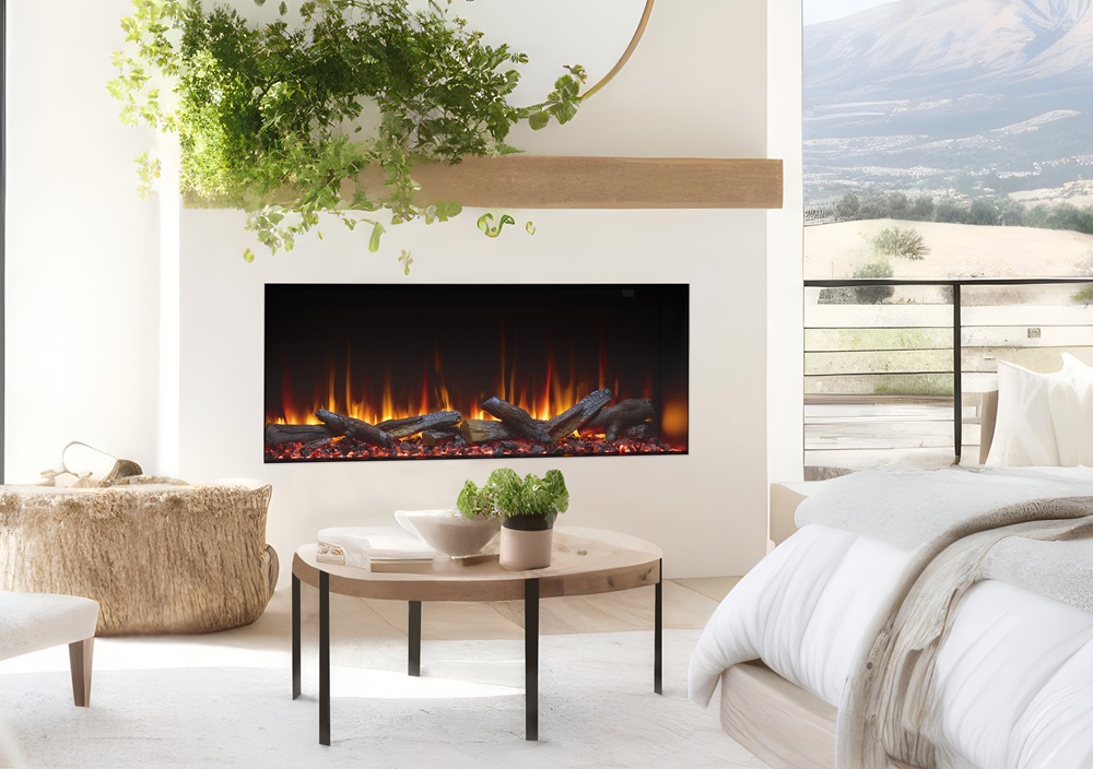 Simplifire 50 Inch Triton Built-In Bay Front Electric Fireplace
