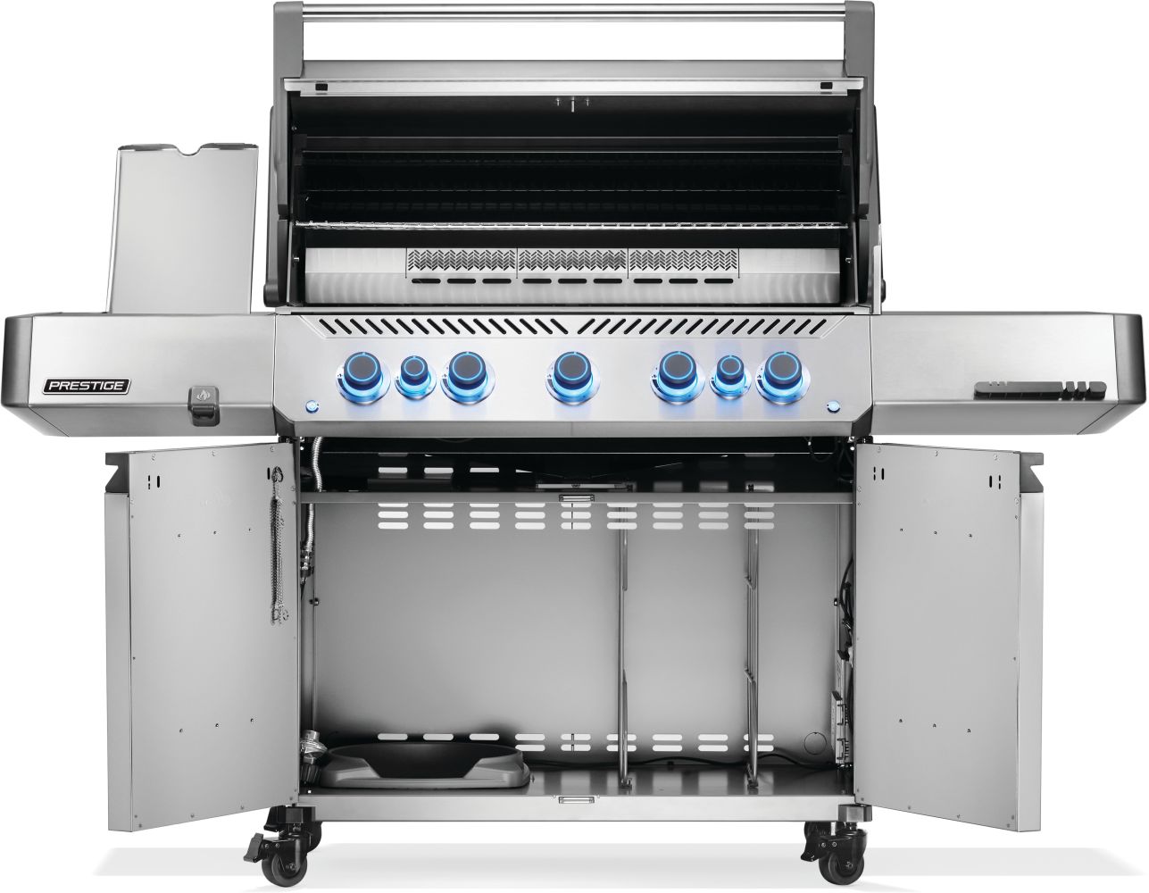 Napoleon Grills 74 Inch Prestige 665 Gas Grill Cart with Infrared Side and Rear Burners
