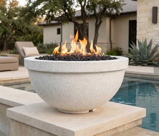 Prism Hardscapes Sorrento Propane Fire Bowl - Match Lit