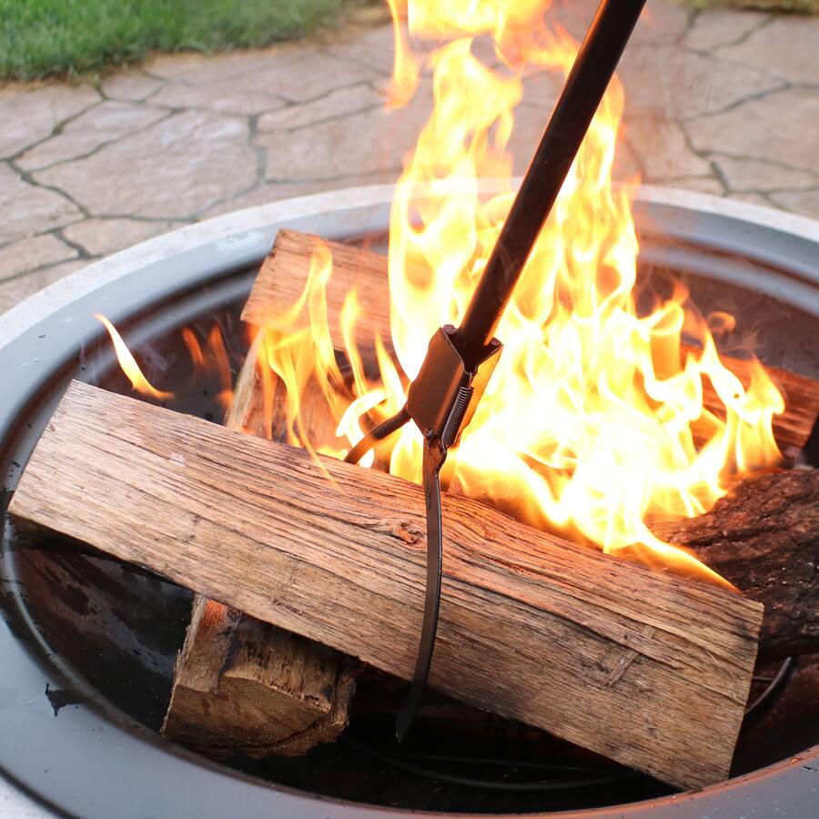 Sunnydaze 36 Inch Heavy-Duty Fire Pit Log Grabber - Set of 12