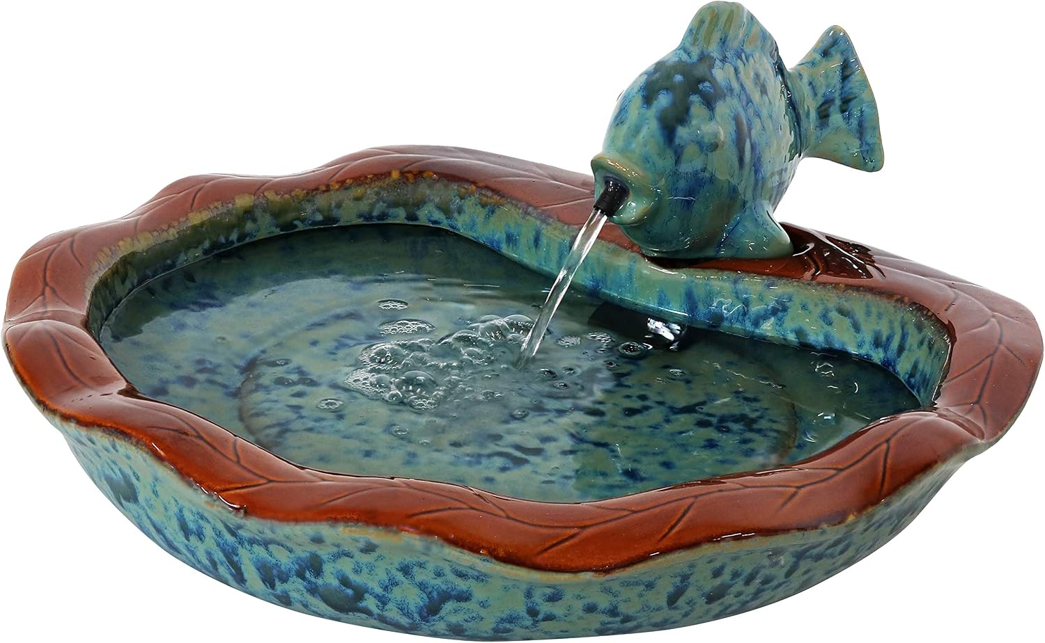 Sunnydaze Ceramic Fish Fountain