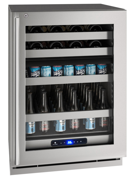 U-Line 24 Inch 5 Class Dual Zone Locking Beverage Center