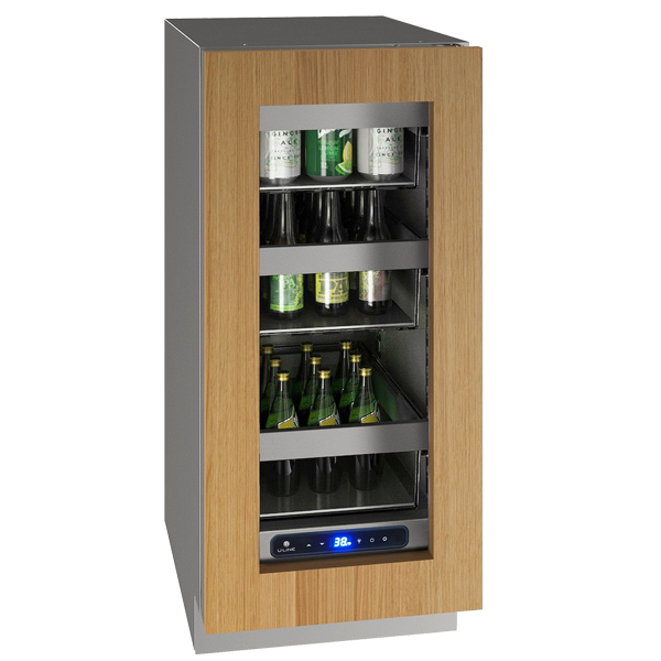 U-Line 15 Inch 5 Class Crescent Ice Machine with Glass Door