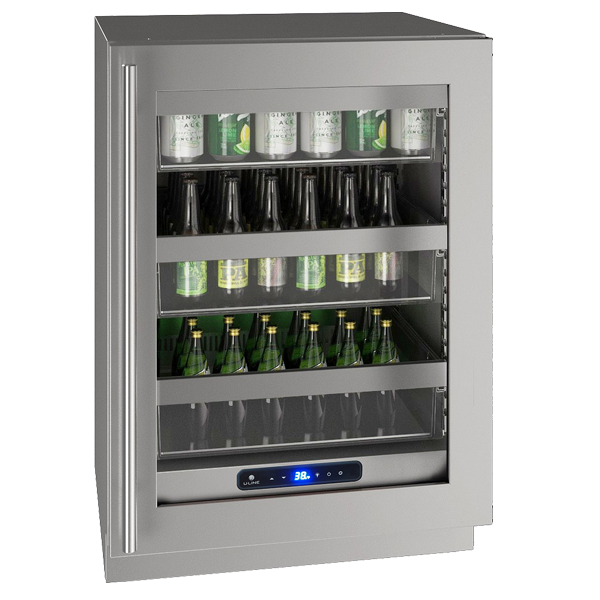 U-Line 24 Inch 5 Class Refrigerator with Glass Door