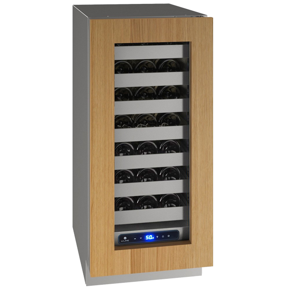 U-Line 15 Inch 5 Class Single Zone Wine Refrigerator with Glass Door