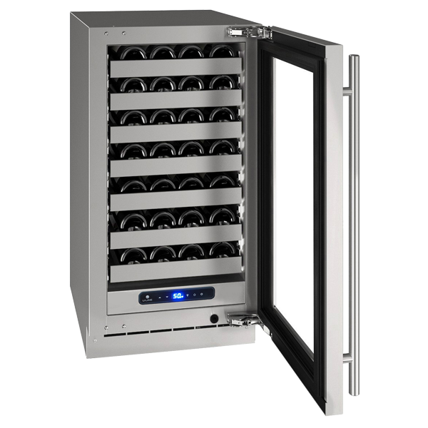 U-Line 18 Inch 5 Class Single Zone Wine Refrigerator with Glass Door