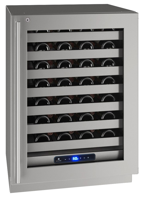 U-Line 24 Inch 5 Class Locking Wine Refrigerator with Glass Door