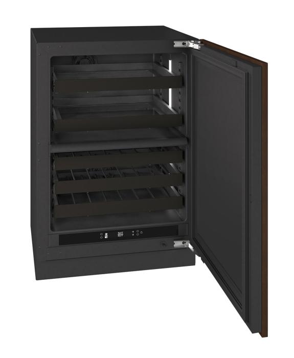 U-Line 24 Inch Dual Zone Seamless Beverage Center with Solid Door