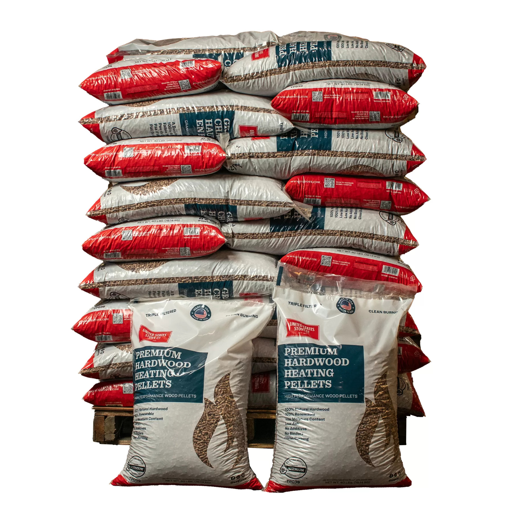 US Stove Company Hardwood Heating Pellets - 40 Pound Bag