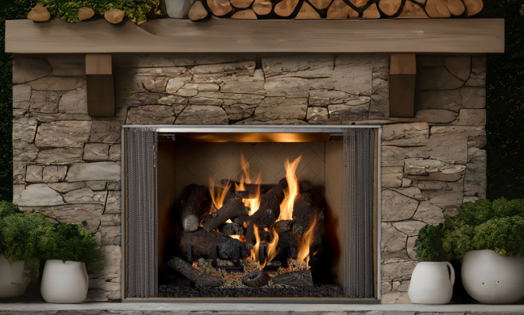 Outdoor Lifestyles Herringbone Refractory for 36 Inch Cottagewood Fireplaces