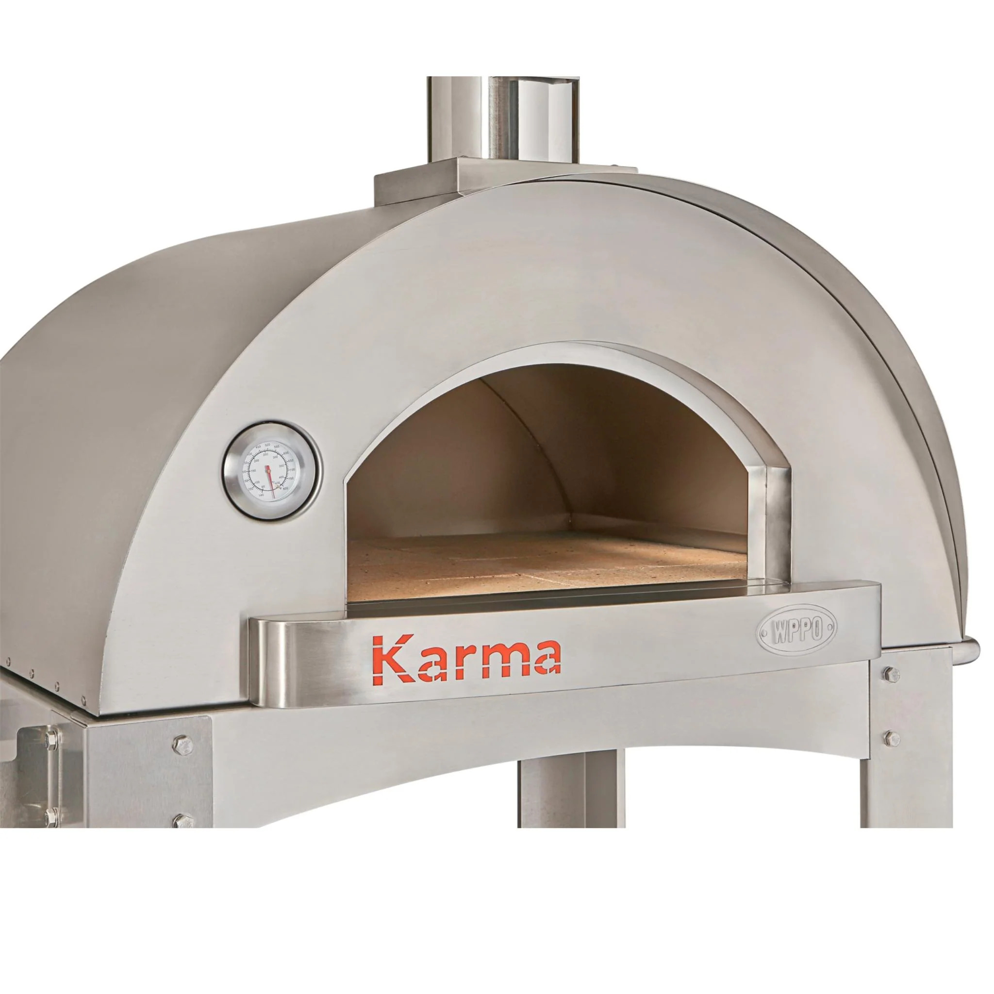 WPPO 32 Inch Karma Stainless Steel Wood Fired Pizza Oven