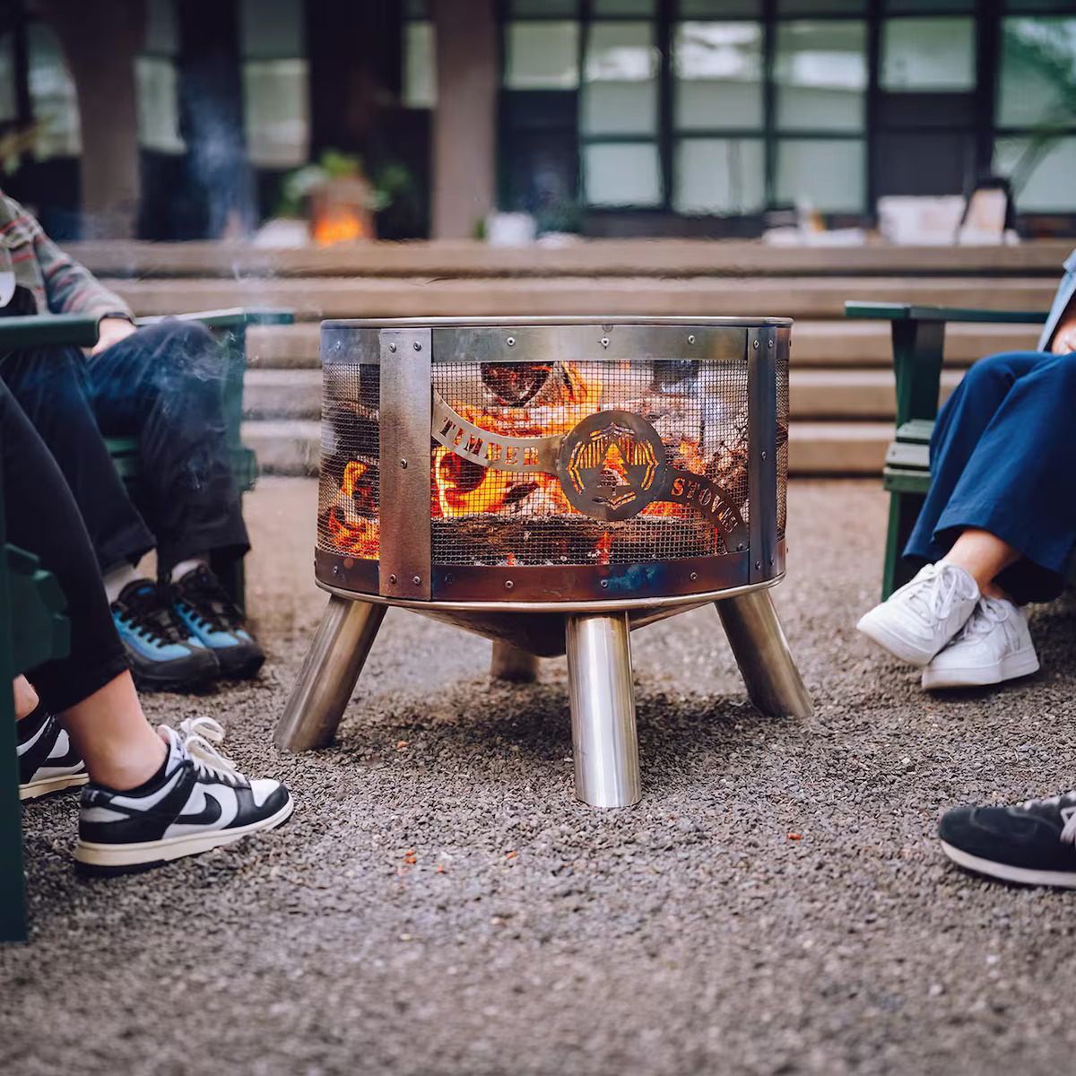 Timber Stoves 24 Inch Stainless Steel Wood Burning Fire Pit