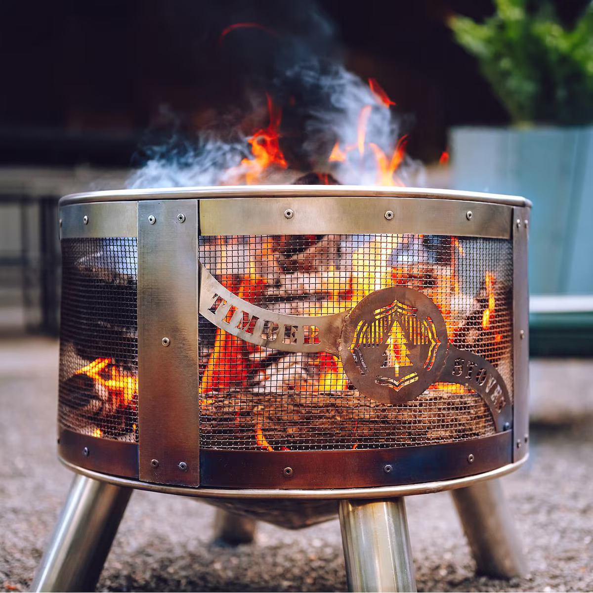 Timber Stoves 24 Inch Stainless Steel Wood Burning Fire Pit