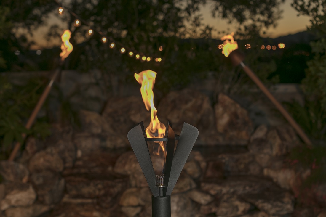 Fire By Design Fin Style Automated Gas Tiki Torch Head