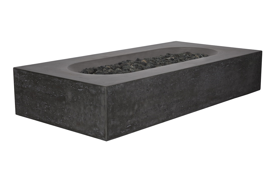 Pyromania Fire Features 60 x 30 Inch Alchemy GFRC Gas Fire Table - Push Button Ignition