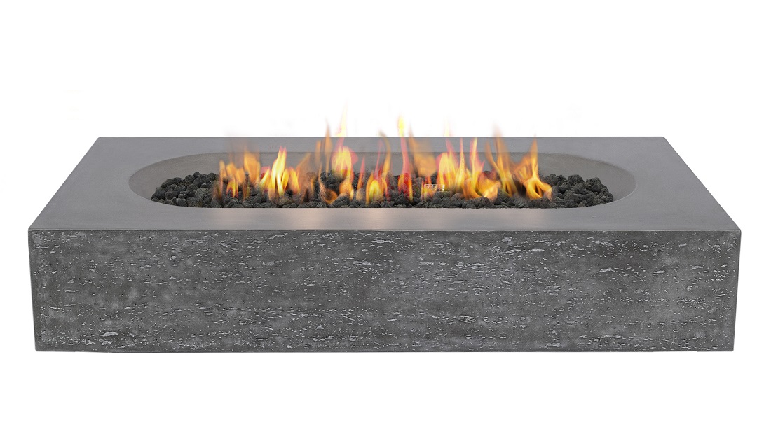Pyromania Fire Features 60 x 30 Inch Alchemy GFRC Gas Fire Table - Push Button Ignition