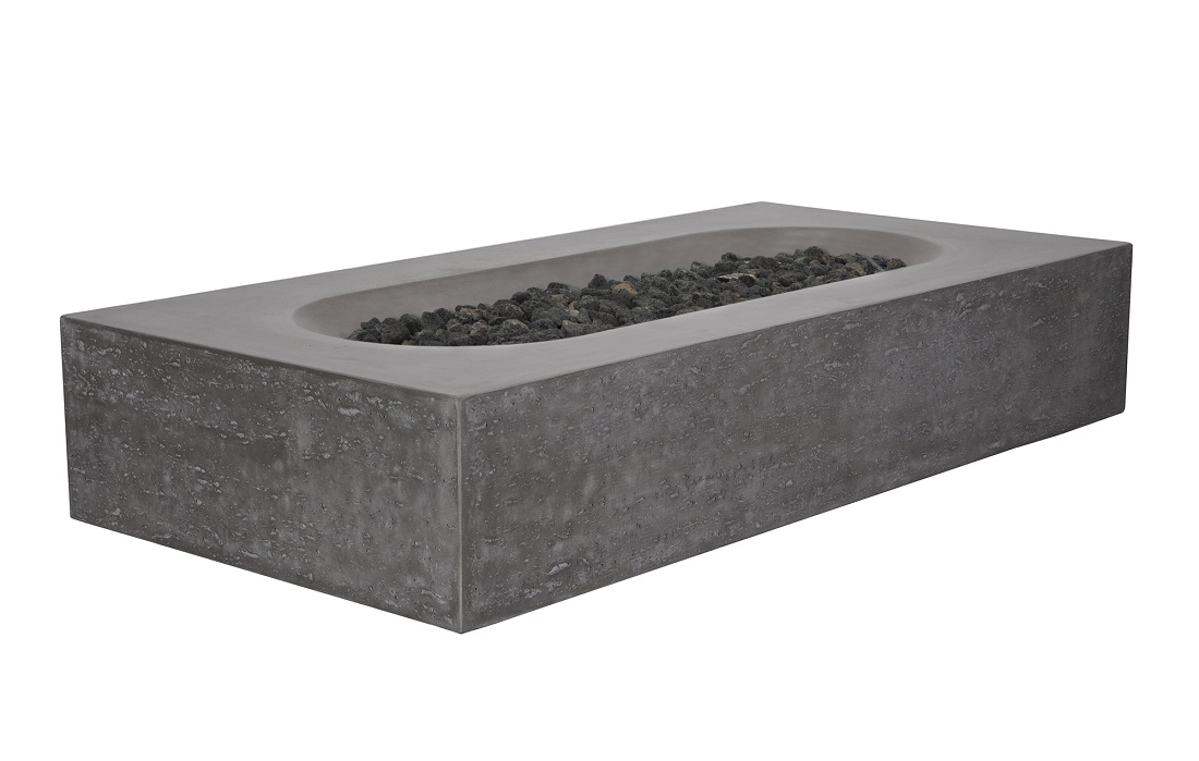 Pyromania Fire Features 60 x 30 Inch Alchemy GFRC Gas Fire Table - Push Button Ignition