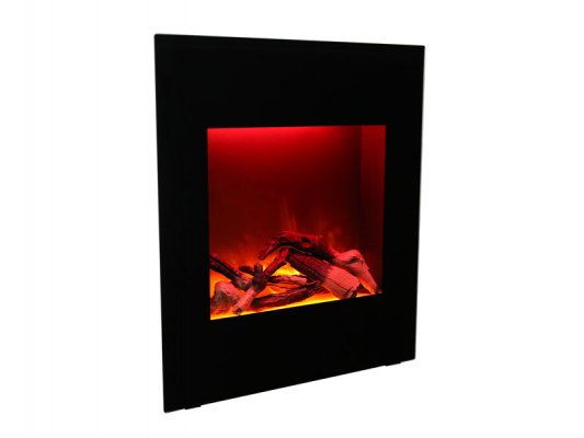 Amantii 24 Inch Wall and Corner Mount Electric Fireplace with Glass Surround