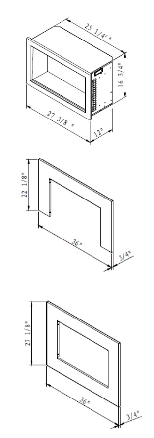 Amantii 26 Inch Traditional Smart Electric Fireplace Insert