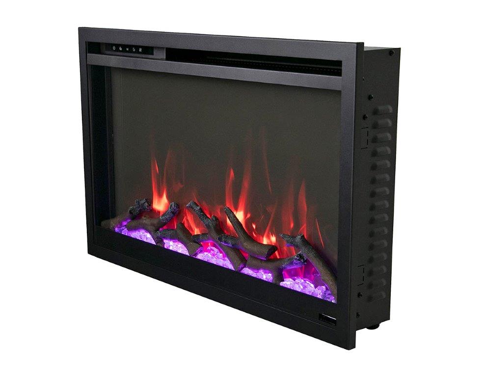 Amantii 26 Inch Traditional Extra Slim Built-In Smart Electric Fireplace