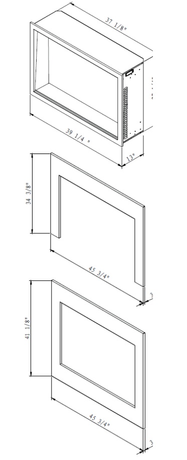 Amantii 38 Inch Traditional Smart Electric Fireplace Insert
