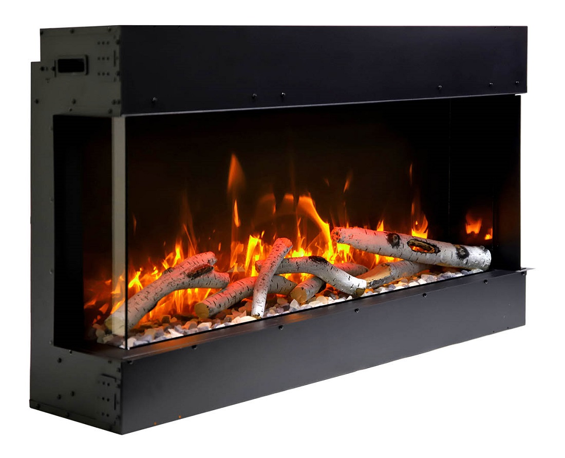 Amantii 40 Inch Tru-View Slim Built-In Smart Electric Linear Fireplace